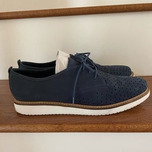 Blue suede sneaker style shoes